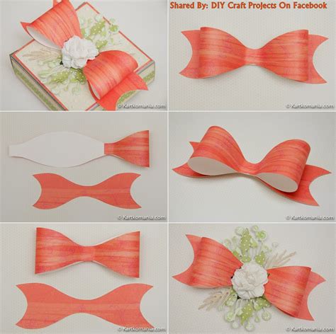 Diy Paper Bow With Printable Template Diy Craft Projects