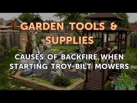 Small engine & mower repair. Causes of Backfire When Starting Troy-Bilt Mowers - YouTube