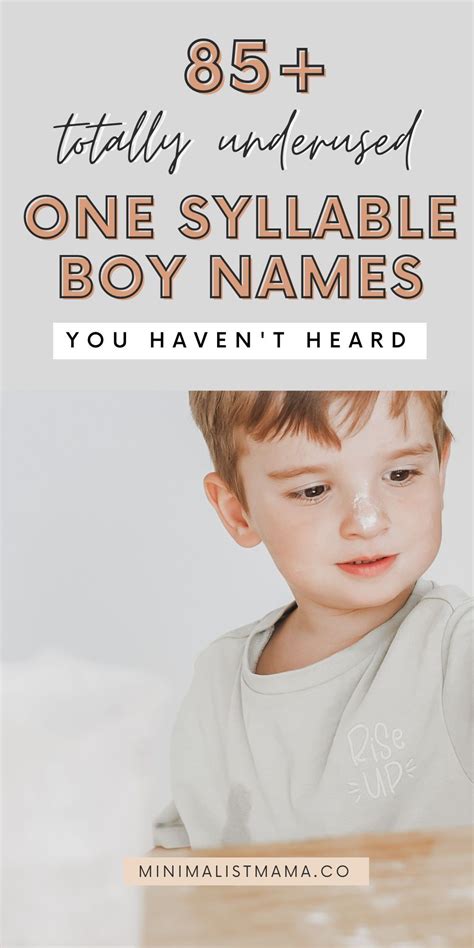 One Syllable Boy Names Artofit