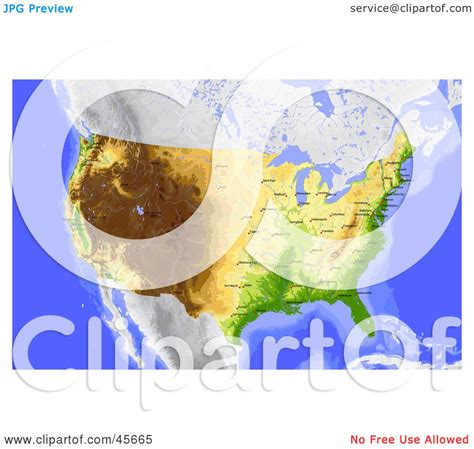 Royalty Free Rf Clipart Illustration Of A Shaded Contour Map Of The
