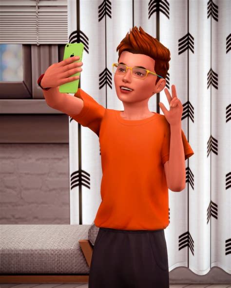 Kids With Their Phone Poses At Katverse Sims 4 Updates