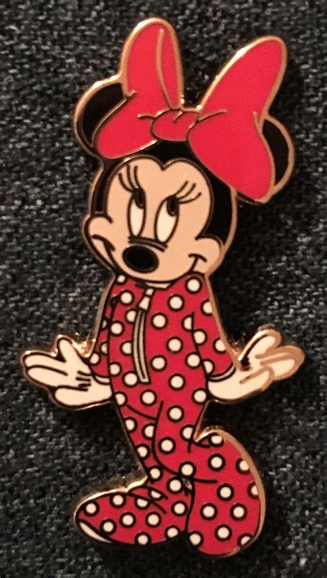 Minnie In Her Red Polka Dot Pajamas Pin Minnie Mouse Pictures Disney Trading Pins Minnie