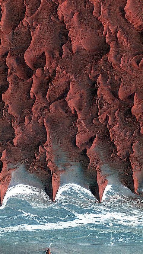 Namib Desert Red Earthview Pattern Iphone Wallpapers Free Download