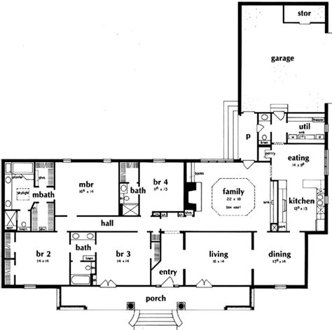 Click now to get started! three bedroom rectangular house plan - Google Search ...