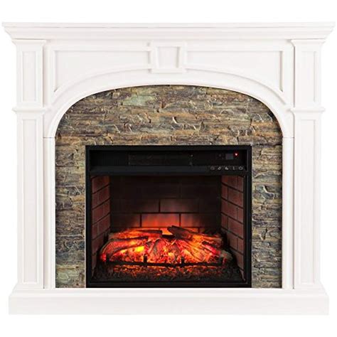 Southern Enterprises Tanaya Infrared Electric Fireplace In White