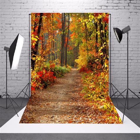 5x7ft Autumn Fall Forest Vinyl Backdrop Photography Photo Studio Prop