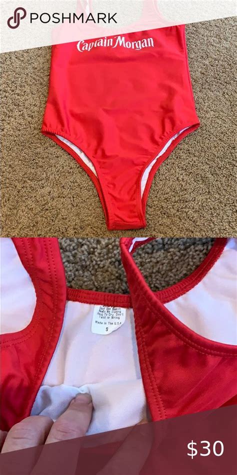 Womens Captain Morgan Bathing Suit Small In 2020 Bathing Suits