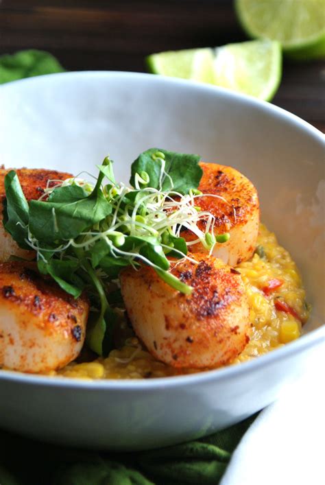 Add eggs and melted butter. Blackened Scallops with Sweet Corn Jalepeno Grits | Pasta ...