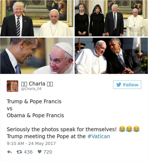 He has obtained notoriety online for what some people consider to be a more liberal approach to catholicism than in the past. 10+ Most Creative Reactions To Sad Pope Meeting The Trumps ...
