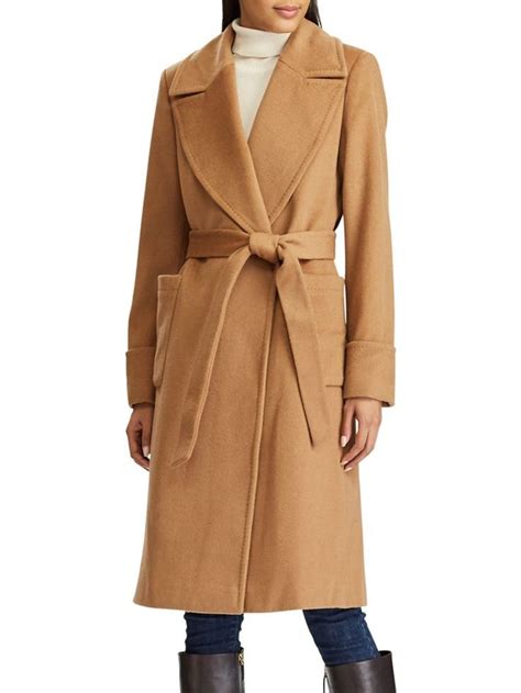 Lauren Ralph Lauren Wool Cashmere Blend Wrap Coat
