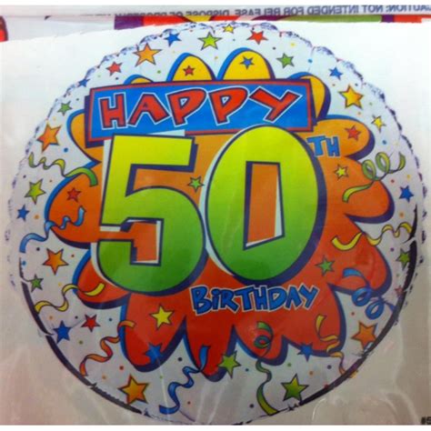 50th Foil Helium Balloon Streamers Party World