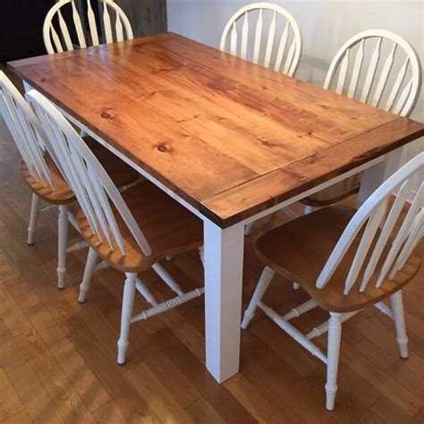 Early american pine wood minwax stain colors on pine. Hand built farm table made from pine and cedar post legs ...