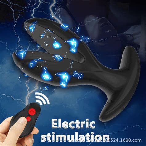 Vibrating Anal Plug With Electric Shock Pulse Vibrator Anal Vibrator Prostate Massager For Men
