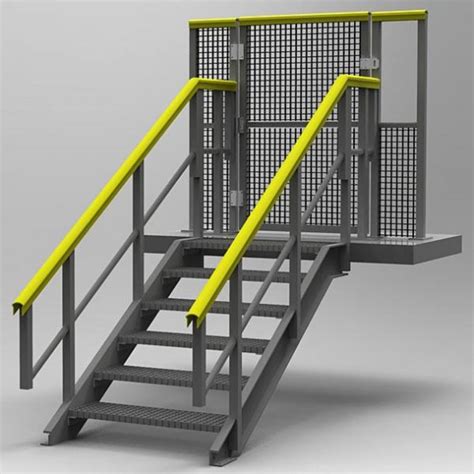 Gated Access Steps For Railway Platforms Evergrip