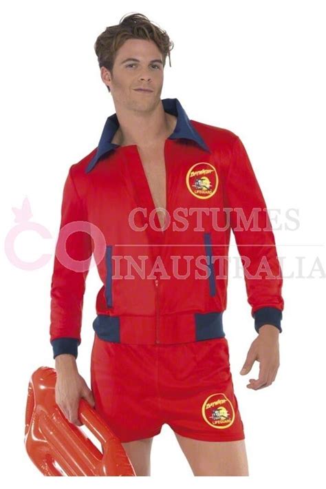 Licensed Mens Baywatch Beach Lifeguard Patrol Fancy Dress Party Costume Outfits Ebay