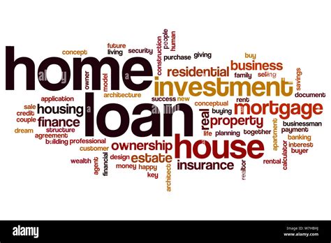 Home Loan Word Cloud Concept Stock Photo Alamy