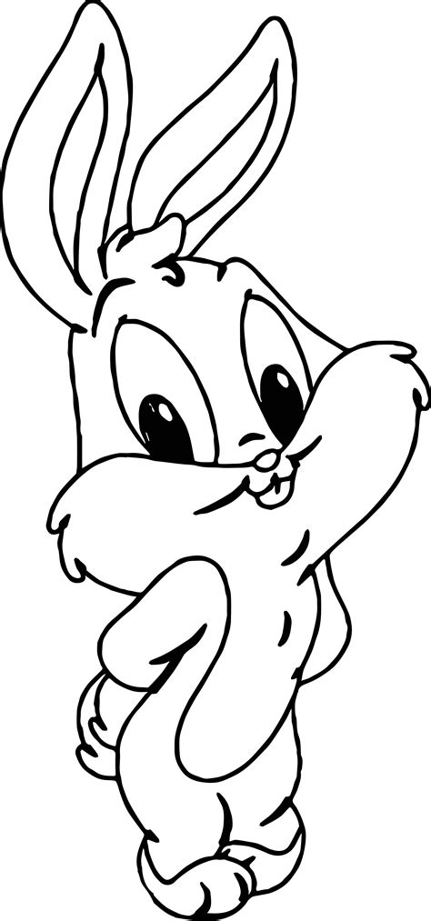 Nice Warner Bros Baby Looney Tunes Bugs Bunny Front Coloring Page