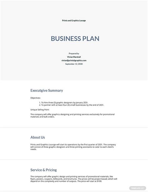 Lean Startup Business Plan Template Free