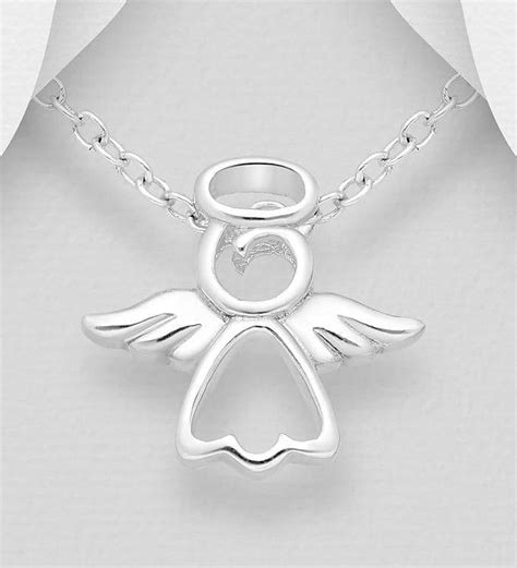 925 Sterling Silver Angel Pendant And Chain