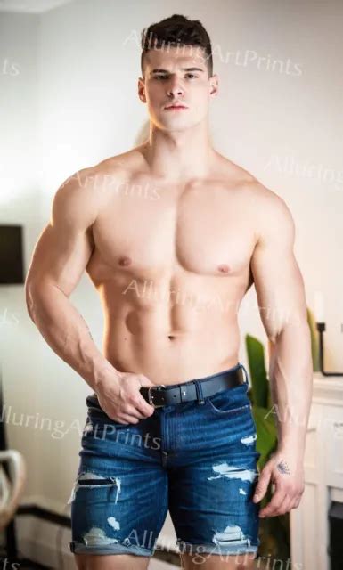 Malik Delgaty Male Model Print Beefcake Handsome Shirtless Muscular College M277 560 Picclick