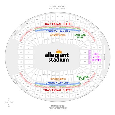 Allegiant Stadium Las Vegas Raiders Seating Chart Allegiant Stadium