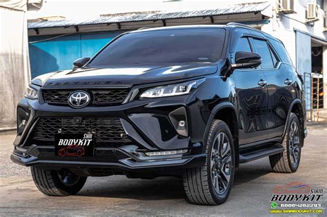 Lgd X Bodykit For Fortuner Legender Glossy Black And Midnight Grey