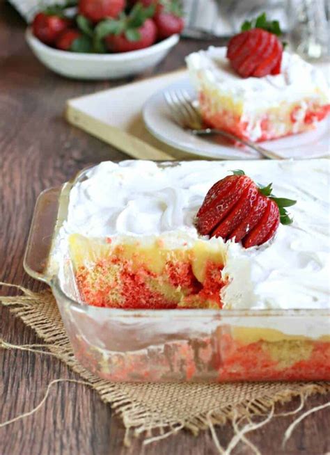 Bake 27 to 30 minutes or until the cake is set in the center. Gluten-Free Strawberry Poke Cake Recipe - My Natural ...