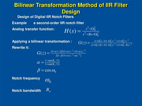 Iir Filter Design Using Bilinear Transformation