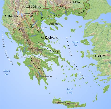 Maps Of Greece Photos Cantik