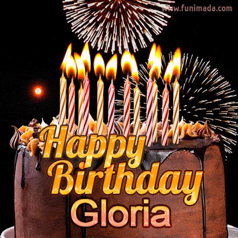Chocolate Happy Birthday Cake For Gloria 