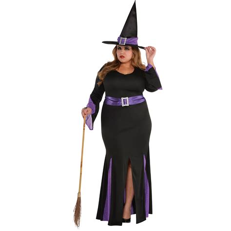 Witchy Witch Costume For Adults Plus Size Includes A Dress A Belt