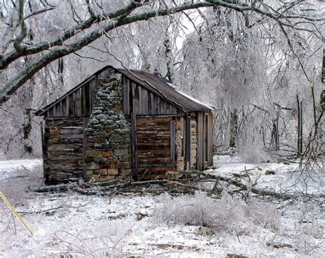 Winter White Cabins In The Woods Old Houses Cabins And Cottages