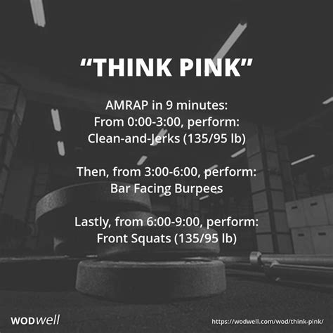 Think Pink Workout Functional Fitness Wod Wodwell Wod Front
