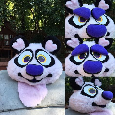 Blushes Intensely 💜introducing This Purple Panda Premade Fursuit