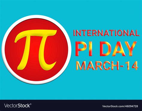 Happy National Pi Day March 14 Holiday Concept Vector Image