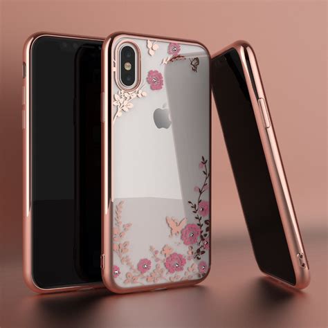 Fashion Glitter Diamond Flower Woman Phone Case For Iphone X Xs Max Xr