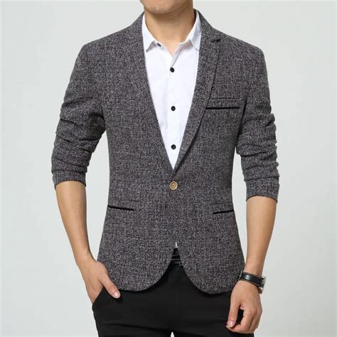 Autumn Winter New Fashion Stylish Men Blazer Slim Single Button High Quality Mens Blazer Jacket