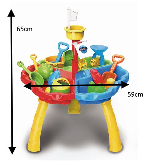 3 In 1 Sand Pit And Water Play Table Bucket And Spade Outdoor Toy