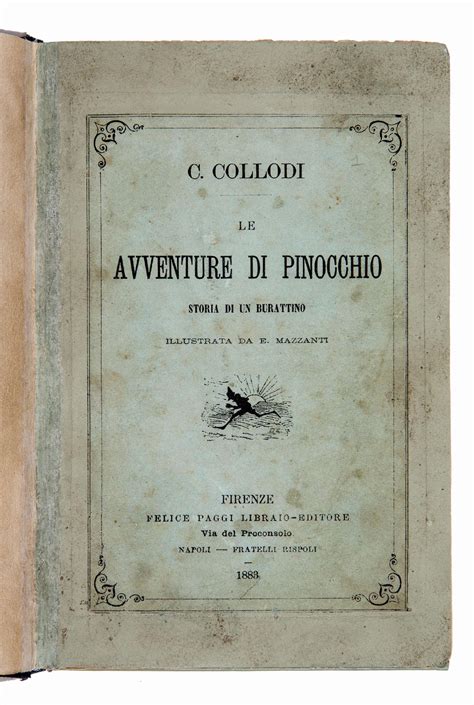 Le Avventure Di Pinocchio Storia Di Un Burattino Illustrata Da E