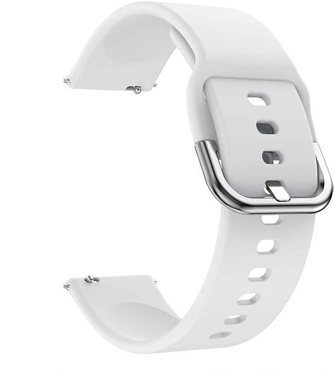 Bigchinamall Watch Strap 20 Mm Smartwatch Silicone Straps White