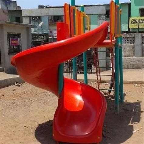 Slides Red Frp Spiral Slide For Playground Age Group 7 12 Year At Rs