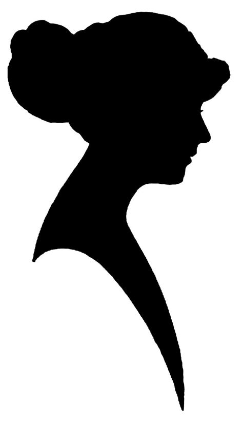 Victorian Woman Cameo Silhouette