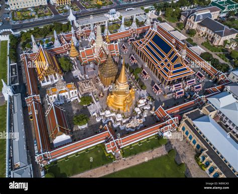 Temples From Above Grand Palace Wat Pho Wat Arun In Bangkok In
