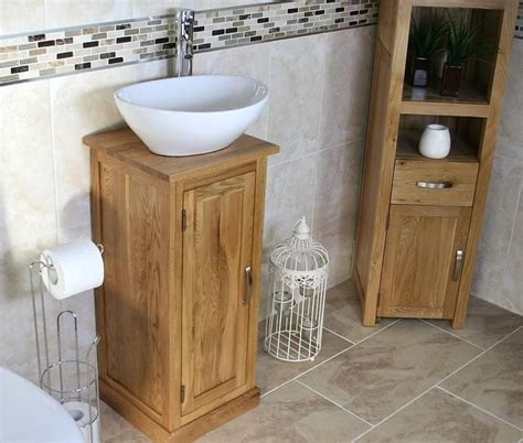 Solid Oak Bathroom Cabinet Cloakroom Basin Vanity Unit Etsy In 2020