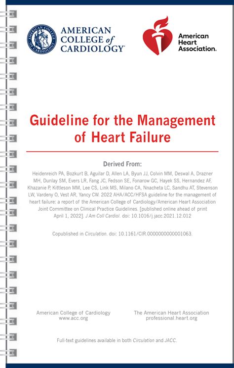 Heart Failure Guidelines Pocket Guide Guideline Central