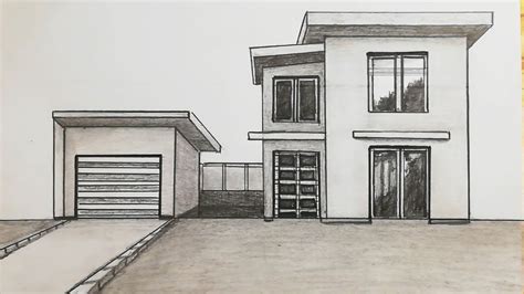 How To Draw A House With Measuring Easy Tutorial My House Drawing