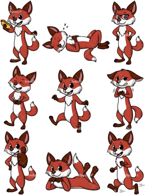 Fox Mascot Cartoon Vector Clipart Friendlystock