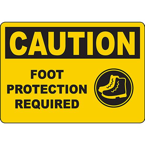 Caution Foot Protection Required Sign Graphic Products