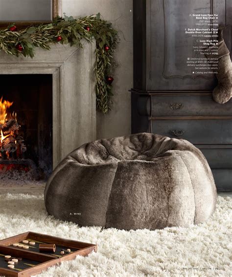 Home bedroom faux rabbit fur bean bag chair cover lazy lounger sofa chair couch. RH Source Books | Faux fur bean bag, Fur bean bag, Bean ...