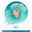 Illustration Of Pisces Astrological Sign As A Beautiful Girl Zodiac 